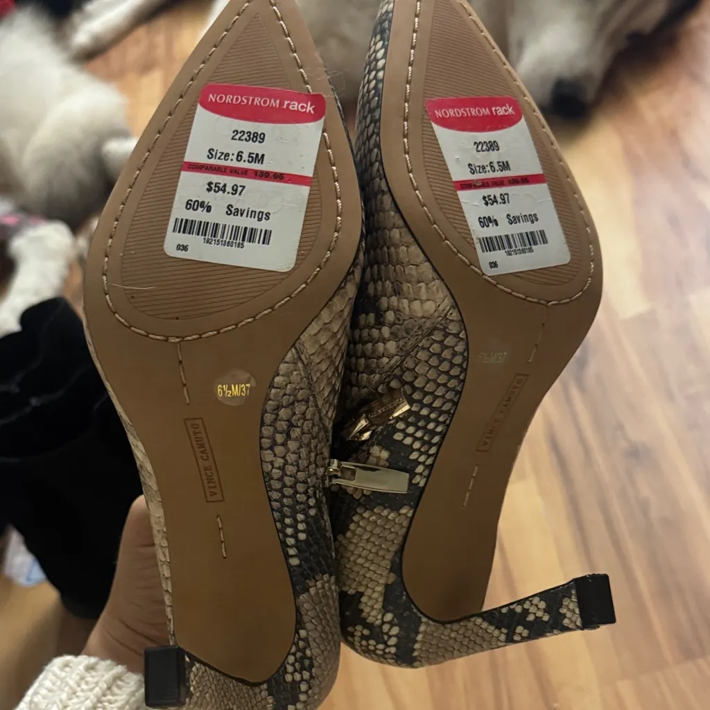 Vince Camuto Snakeskin Heeled Boots - Image 2