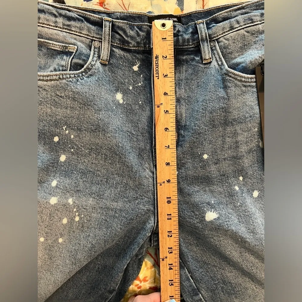 31 High-Rise Paint-Splattered Slim Jeans in Nori NWT - Image 16
