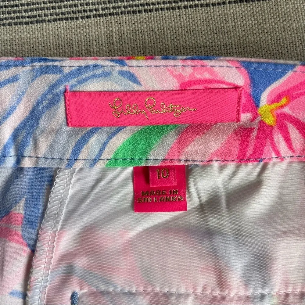 Lilly Pulitzer Ariana Stretch Shorts in Multi Havana Cocktail Floral Size 10 - Image 5
