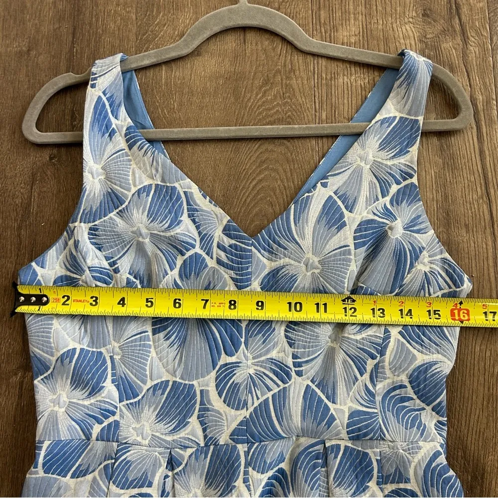 Anthropologie Moulinette Soeurs Blue White Willow Lake Dress 6 - Image 8