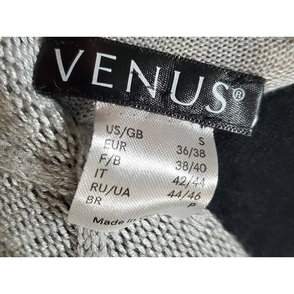 Venus Women's Gray Cowl Neck Long Raglan Sleeve Casual Knee Length Dress Small - Image 8