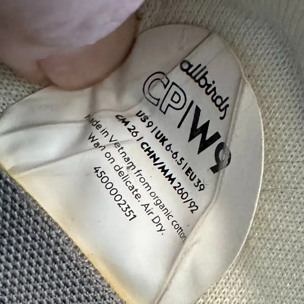 Allbirds CP Canvas Pacers Sneakers Lace-Up Tennis Shoes White Size 9 Women's - Image 12