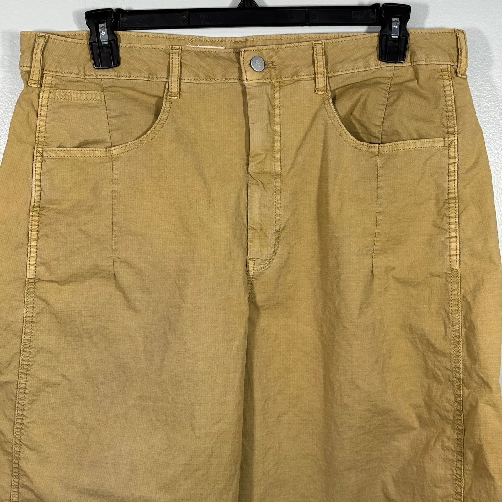 Anthropologie Pilcro Kenna Mid-Rise Heritage Barrel Pants Khaki Plus Size 34 - Image 7