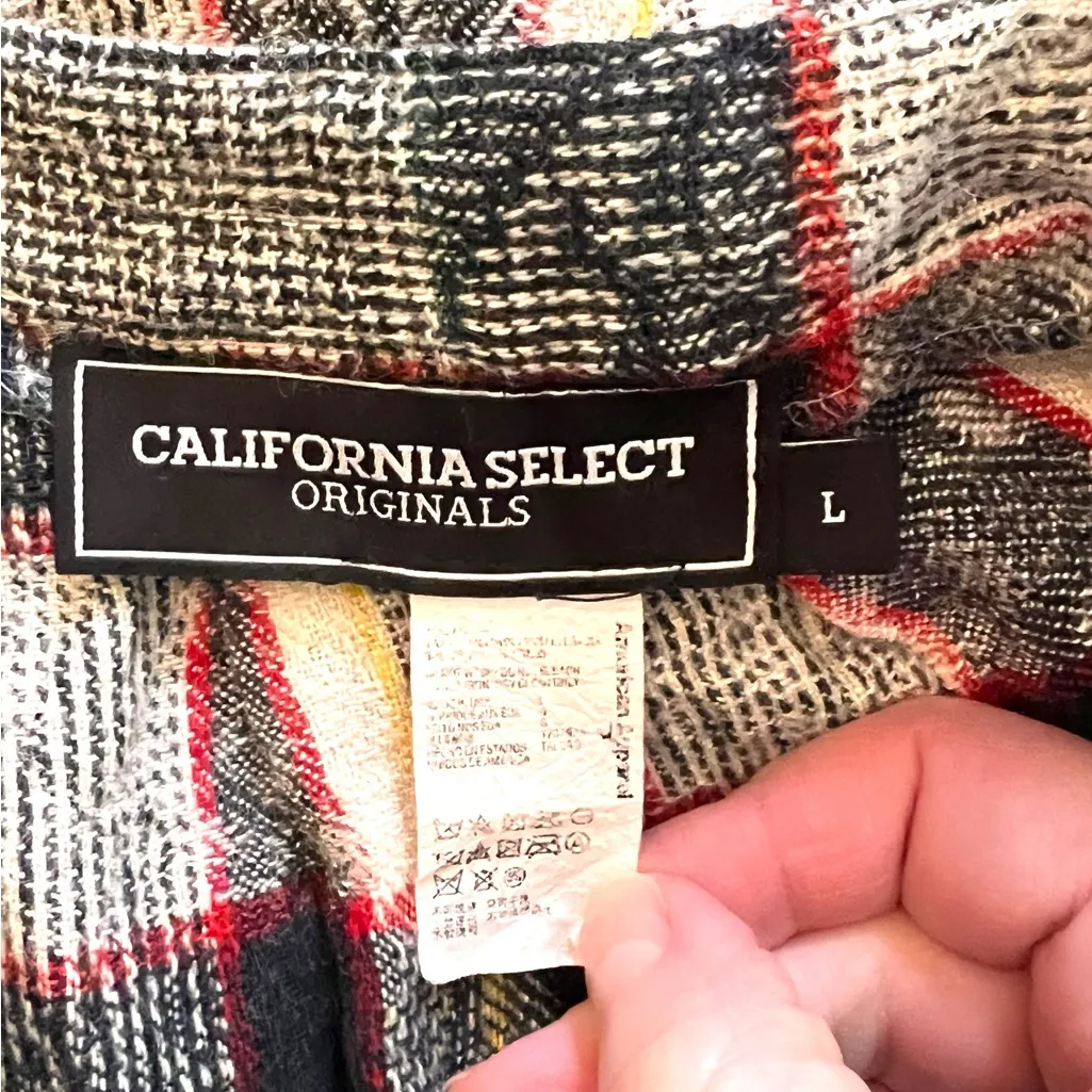 California Select Originals Wool Plaid Skirt Sz Large ASO Clueless Mean Girls Black - Image 3