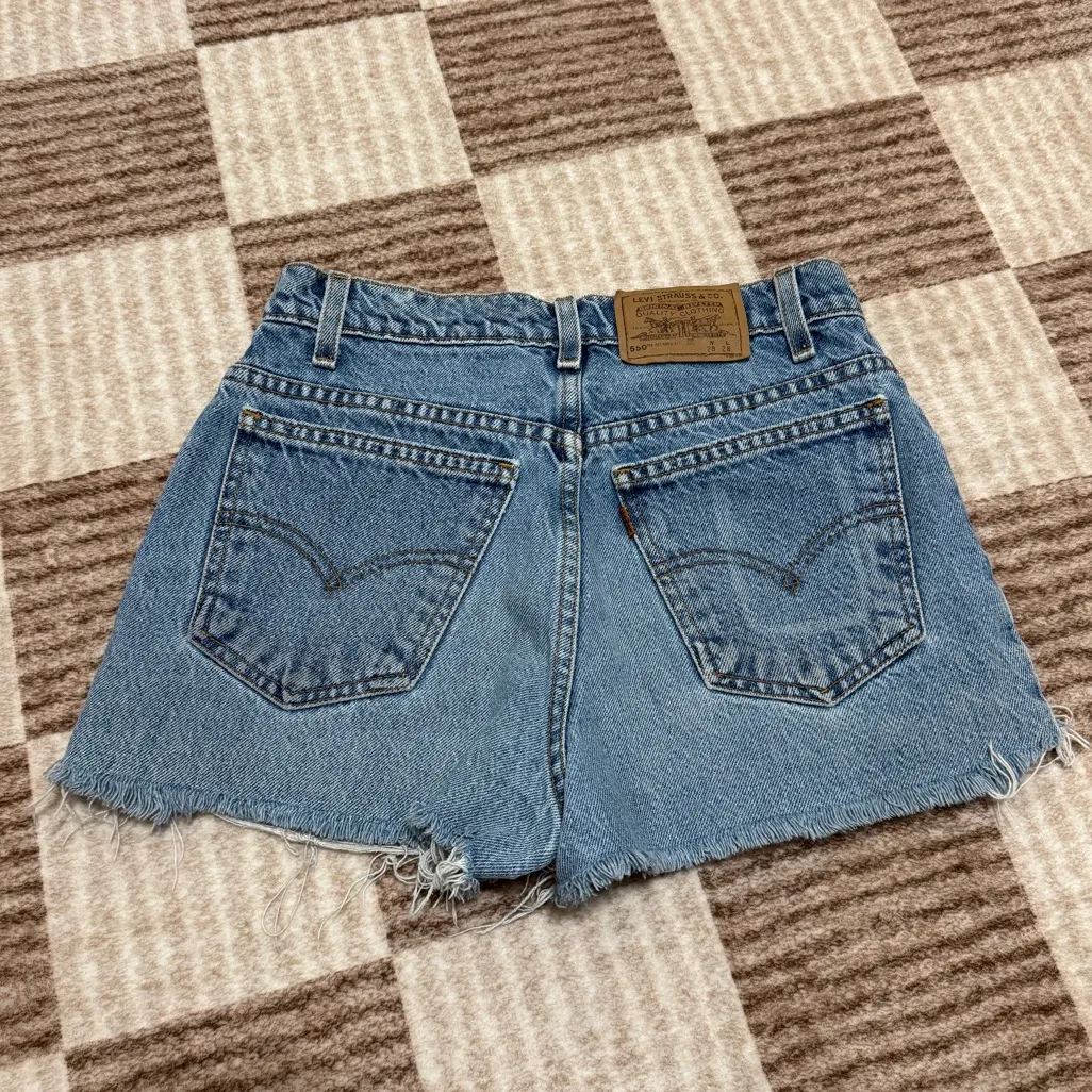 Vintage Levi’s 550 Denim Shorts Size 26 Orange Tab Women’s VTG Y2K - Image 4