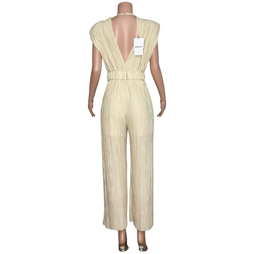 SABINA MUSÁYEV Galliano Jumpsuit, Ivory, Medium - Image 5
