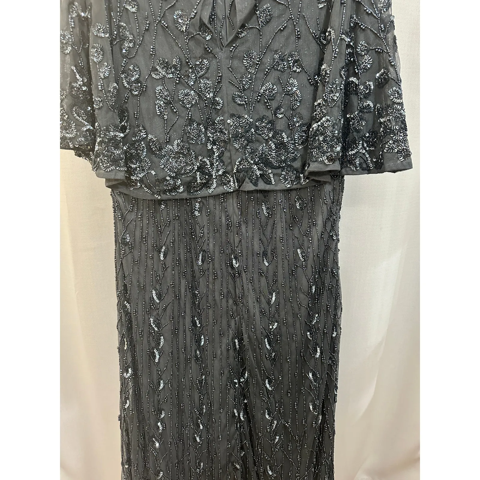 Mac Duggal Embellished Cape Sleeve Column Dress #5939 Plus Size 22 W NWT - Image 13