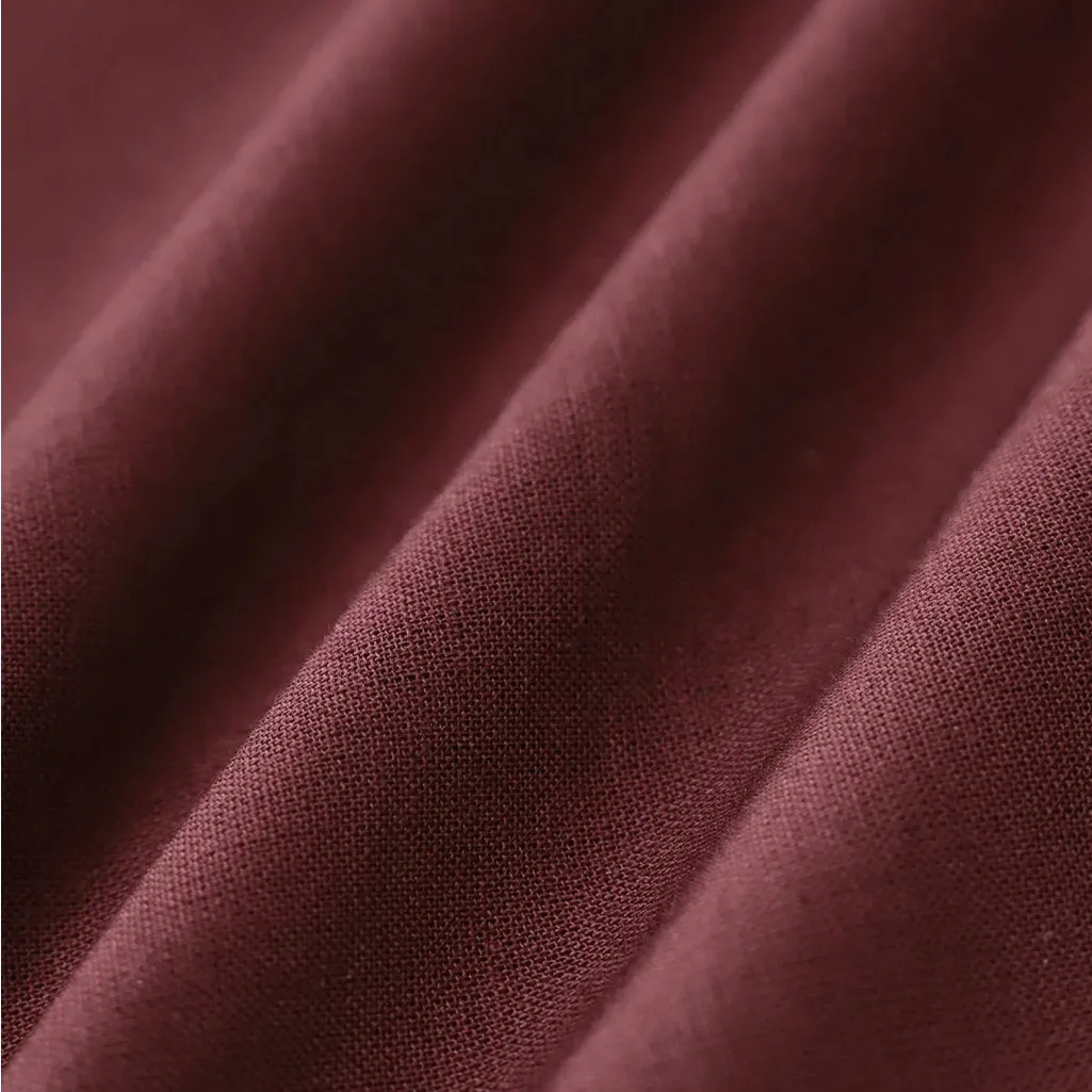 Rihoas Wine Red Square Neck Shirred Slip Midi Dress Size XL - Image 8