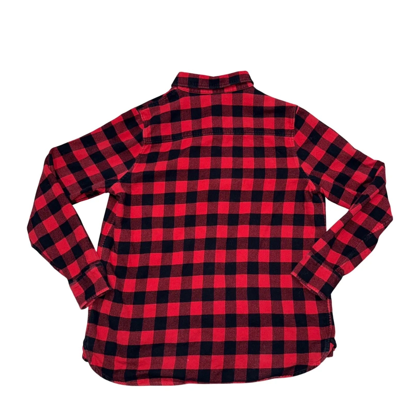 TRADLANDS Red Black Buffalo Plaid Flannel Shirt Long Sleeve Button Up Women's XL - Image 4