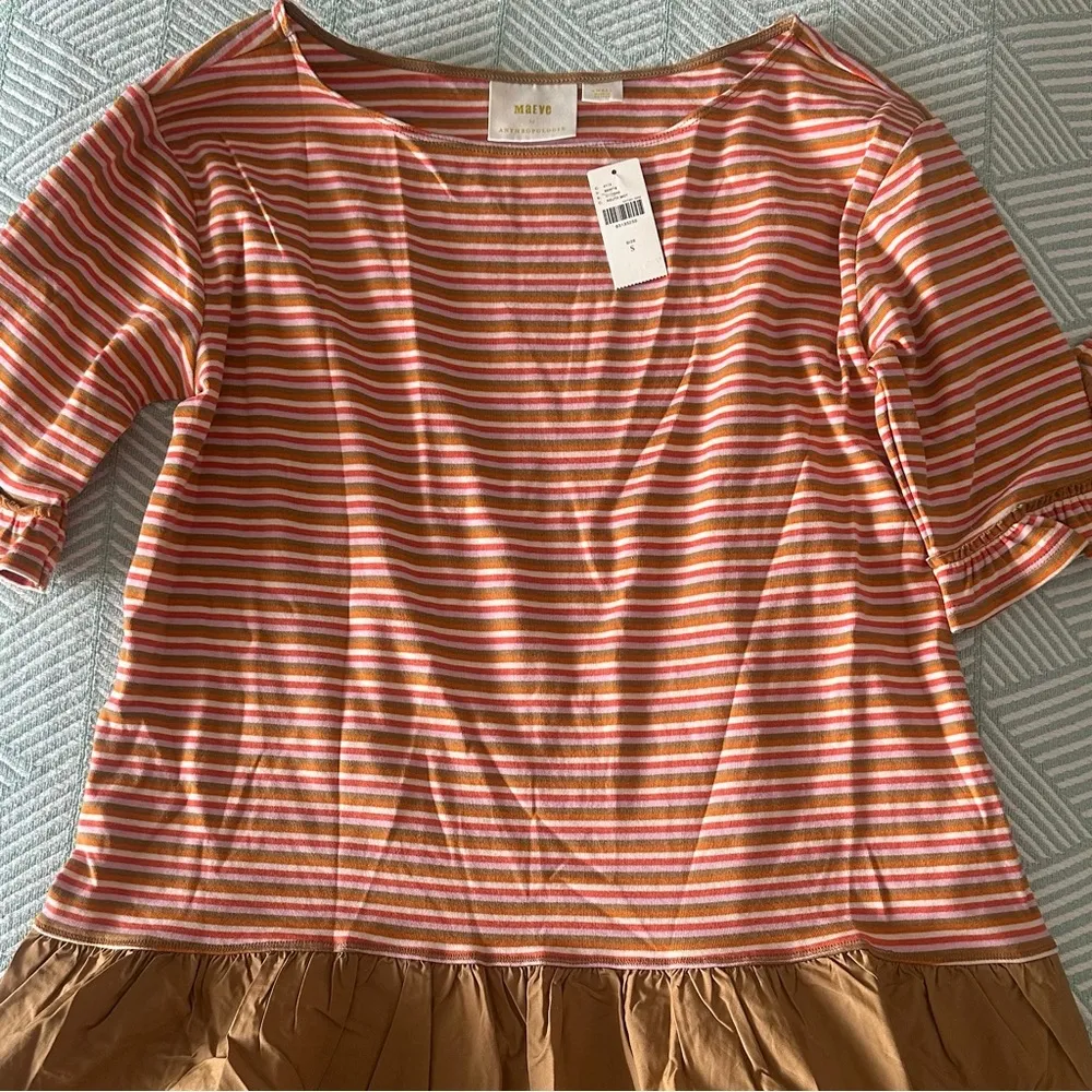 Maeve Anthropologie Ruffled Peplum Top - Image 3