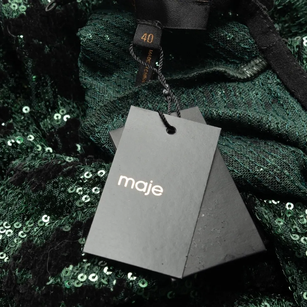 Maje  - Green Sequin Romper. - Image 8