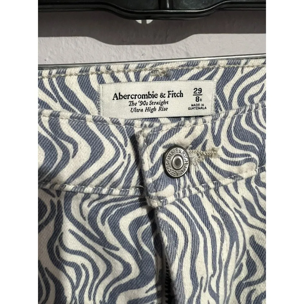 Abercrombie & Fitch The 90s Straight Ultra High Rise Jeans Zebra - Image 8