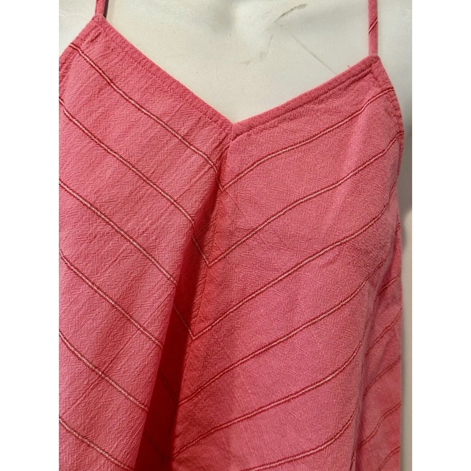 Madewell Striped Bondi Cover Up Cami & Cropped Pants Set Pink Sz XS EUC!! - Image 3