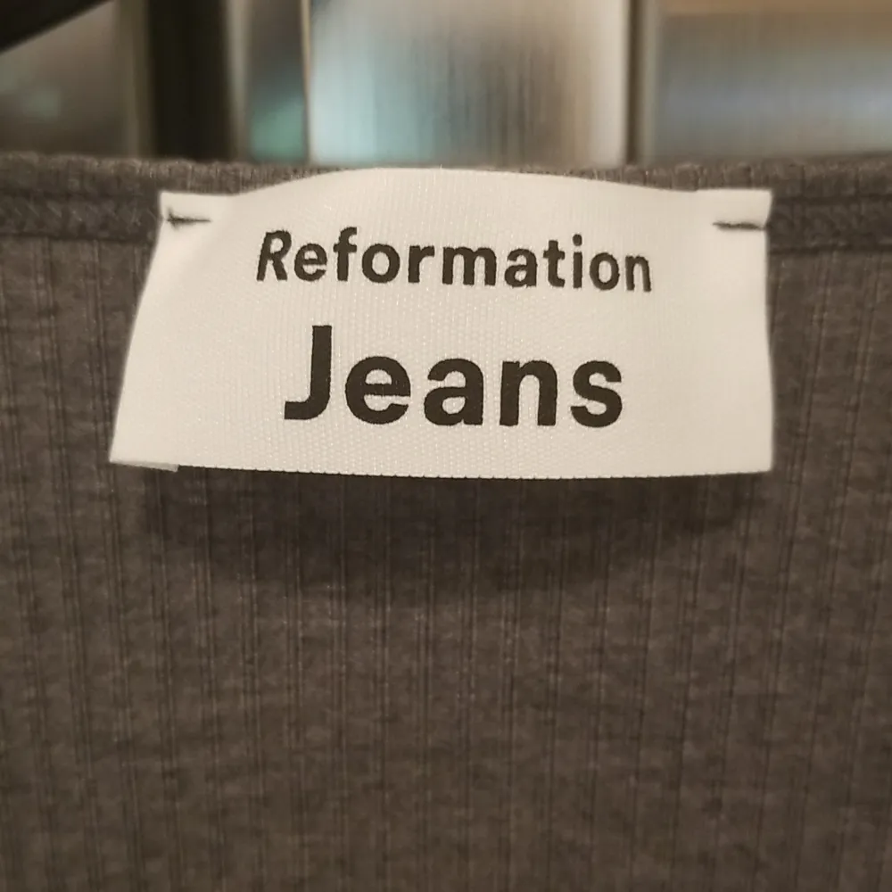 💕REFORMATION💕 Jennie Ribbed Long Sleeve Body-Con Mini Dress Gray 90s XL NWT - Image 14