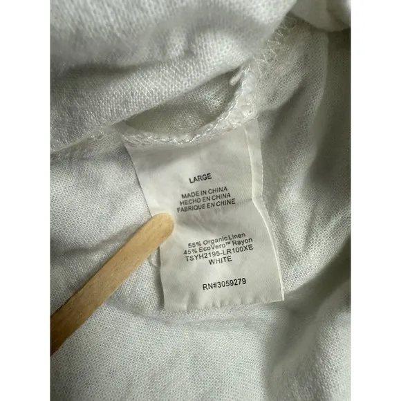 Carly Jean Los‎ Angeles Fringe Tank Top Sleeveless Button Back Casual Size L - Image 6