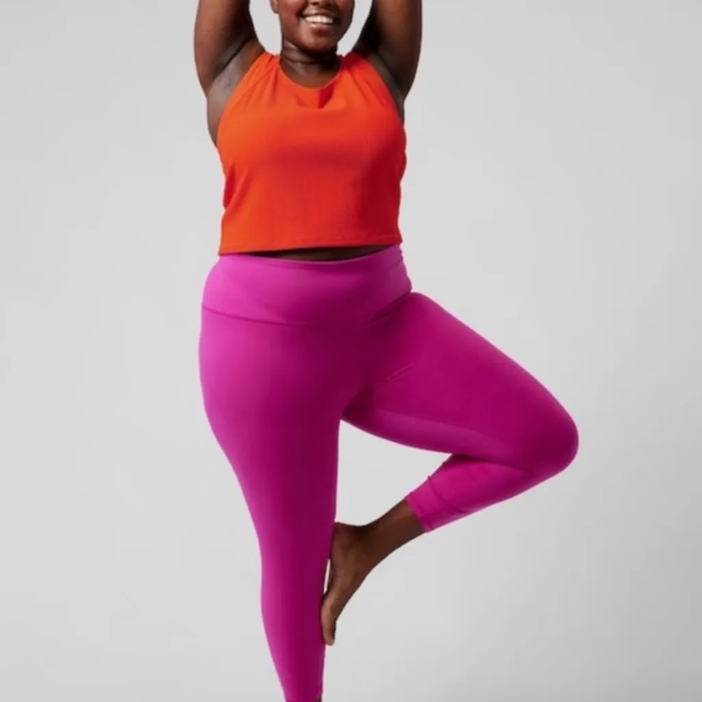 Athleta Horizon Tank Flame Orange Size Small - Image 4