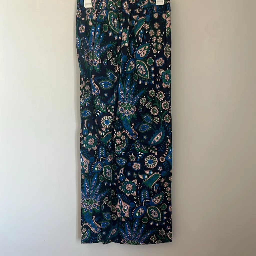 Boden floral patterned pajama pants. Size 4 Blue - Image 3