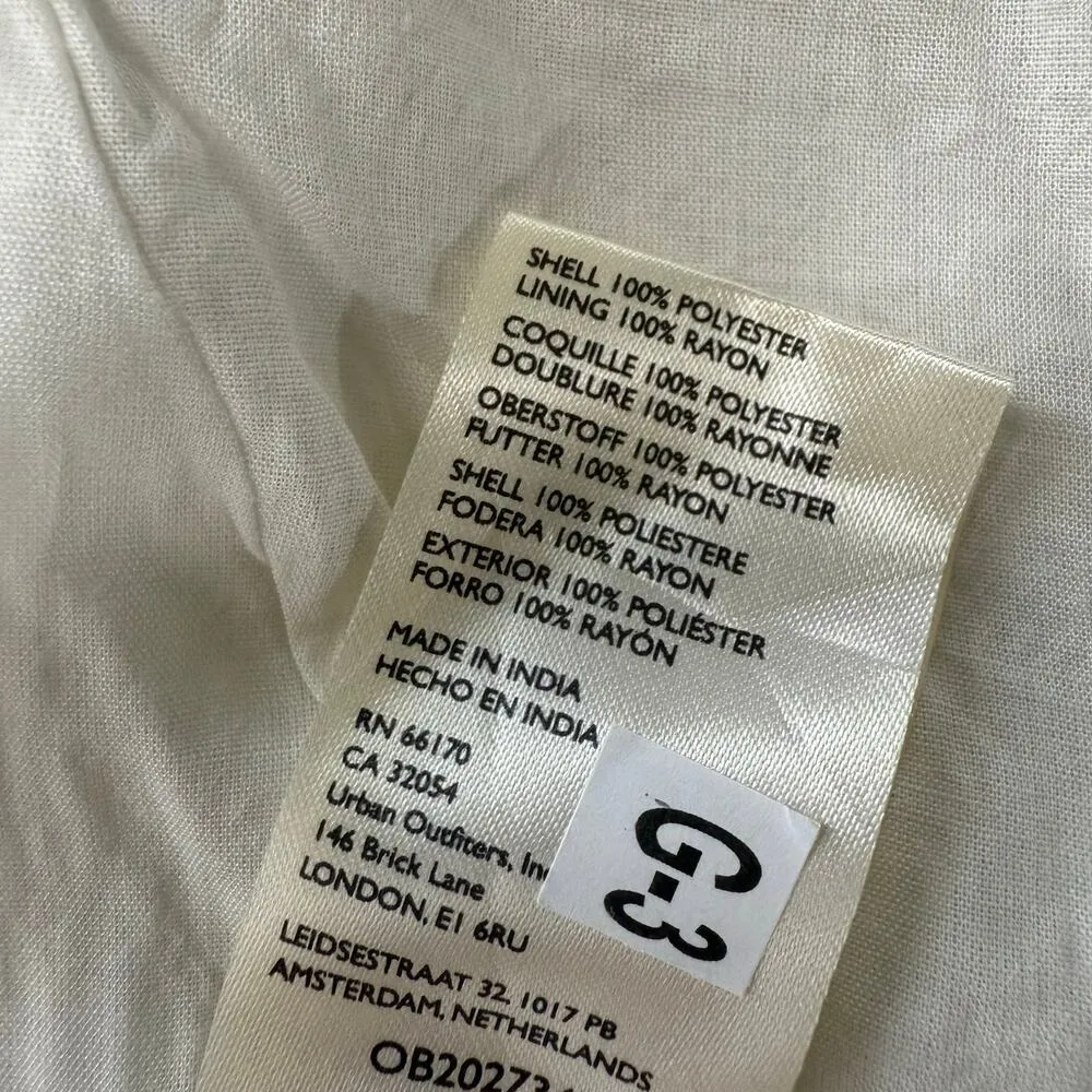 Free People dress floral eyelets pleated smocked boho summer spring Small - Image 5