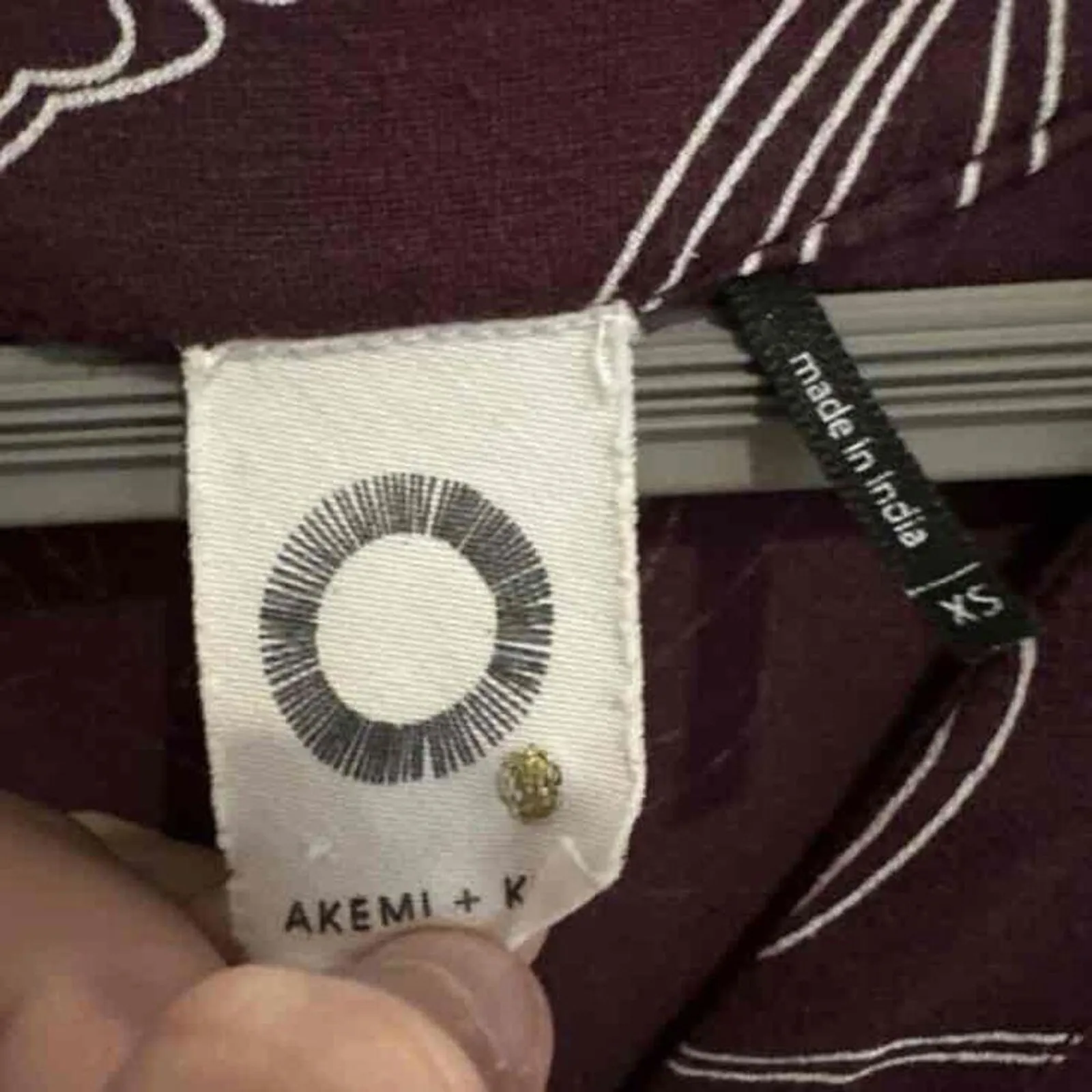 Anthropologie‎ Akemi + Kin Womens Purple Floral Basic Tie Sleeve Top Blouse XS - Image 7