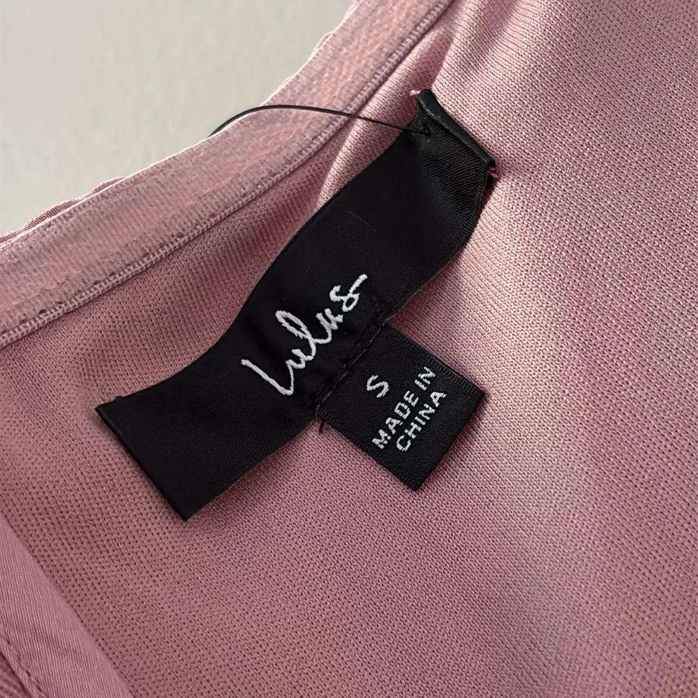 New Lulus Real Romantic Light Rose Satin Strapless Maxi Dress Size S - Image 10