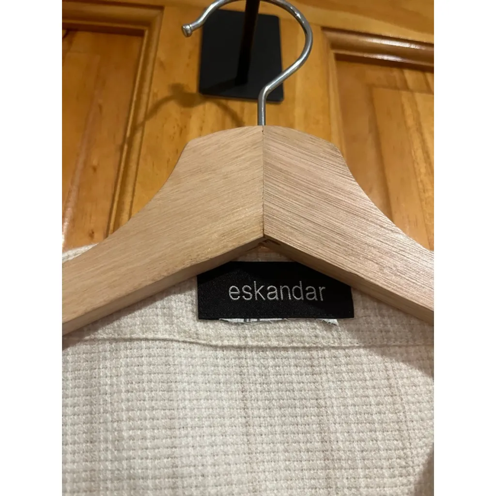 Eskandar Ivory Old Money Tweed Open Waterfall Wool Cashmere Cardigan Sweater Size undefined - Image 3