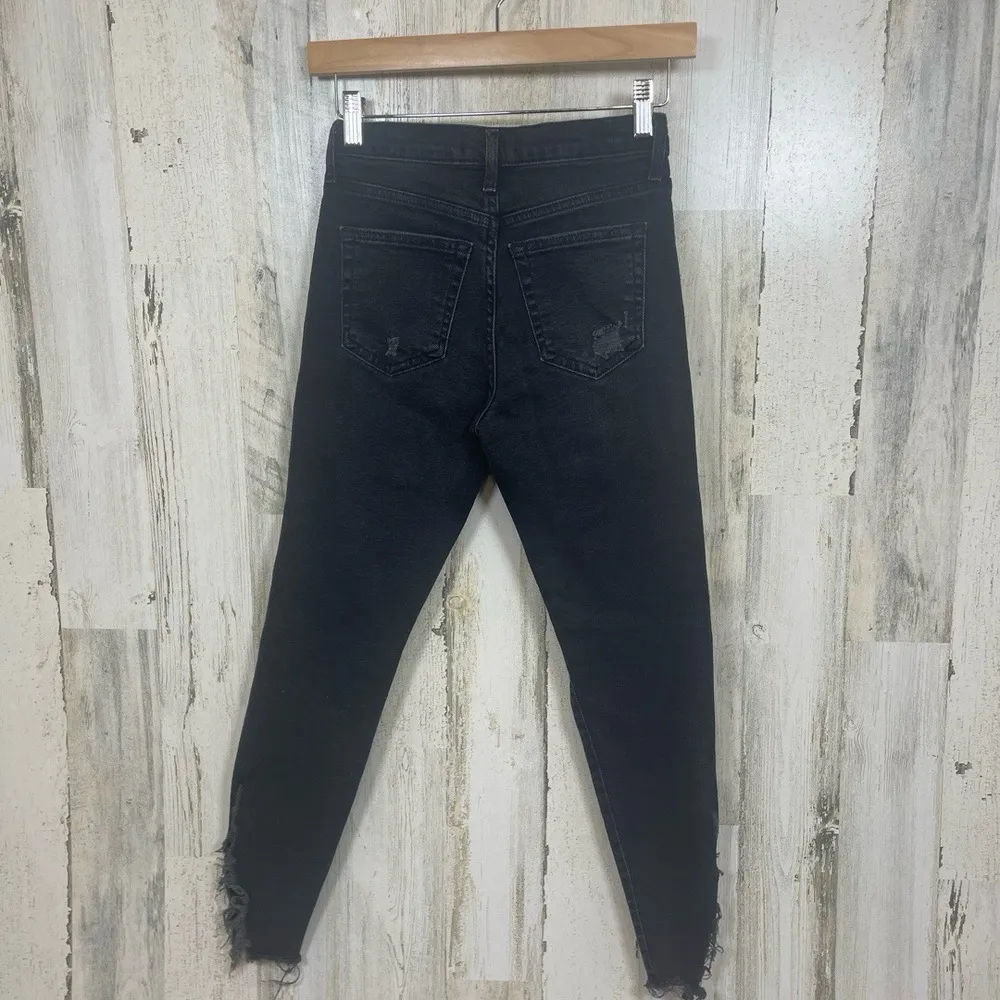 WE THE FREE Jeans Womens‎ 25 Black Distressed Ripped Frayed Edgy Casual - Image 5