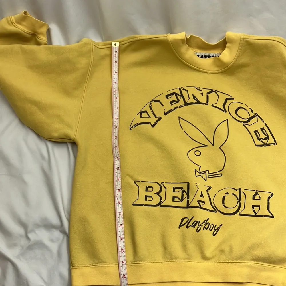 PLAYBOY by PACSUN yellow Venice Beach sweatshirt size medium - Image 13