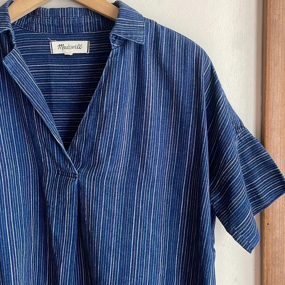 Madewell Courier Button-Back Shirt in Cecile Stripe - Image 4