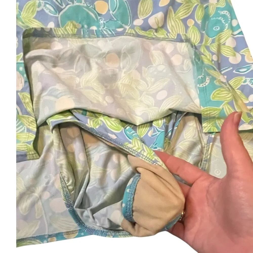 Lilly Pulitzer Sweet Blue Crabby One Piece Swim Dress Size 8 Vintage - Image 9