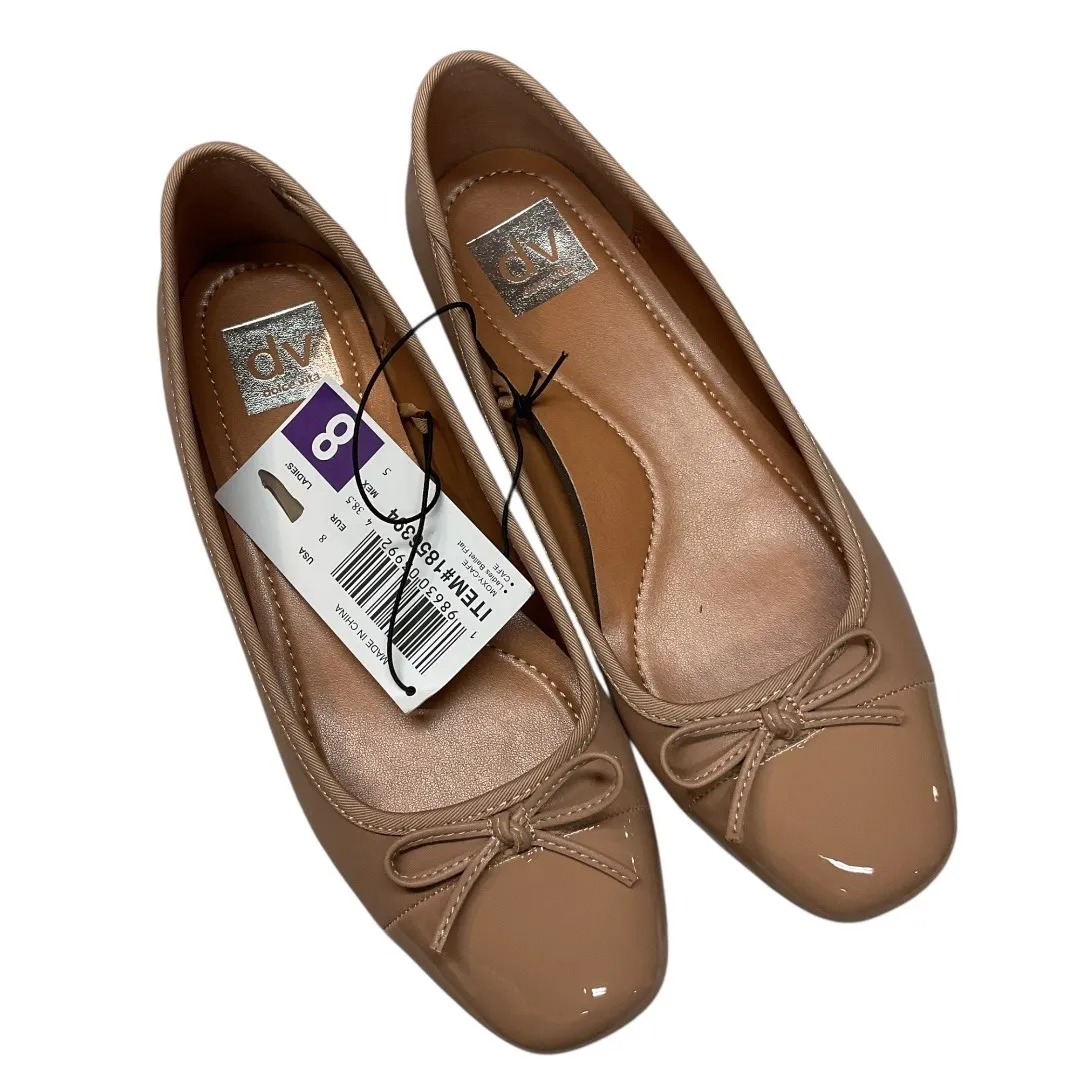 Dolce Vita Women's Patent Finish Square Toe Slip On Comfy Ballet Flats Sz 8 NWT Tan - Image 2