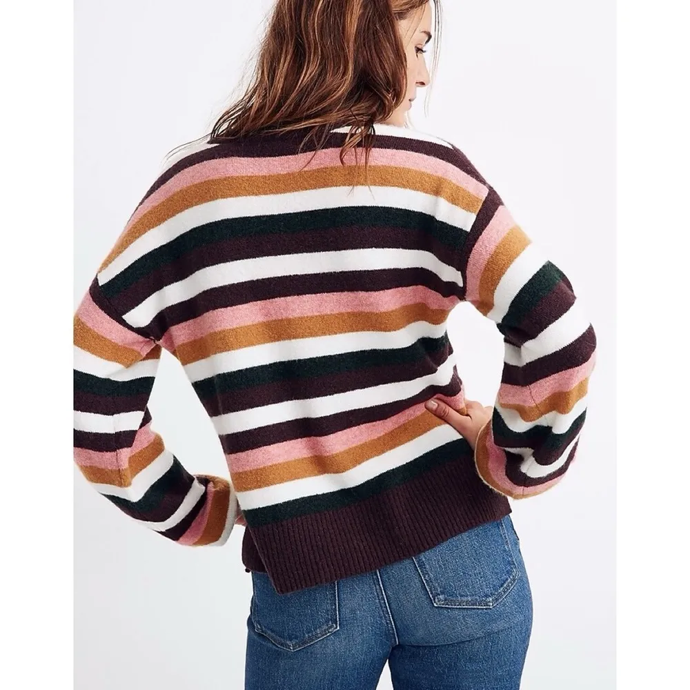 Madewell • Striped Payton Pullover Sweater in Coziest Yarn balloon sleeve - Image 11