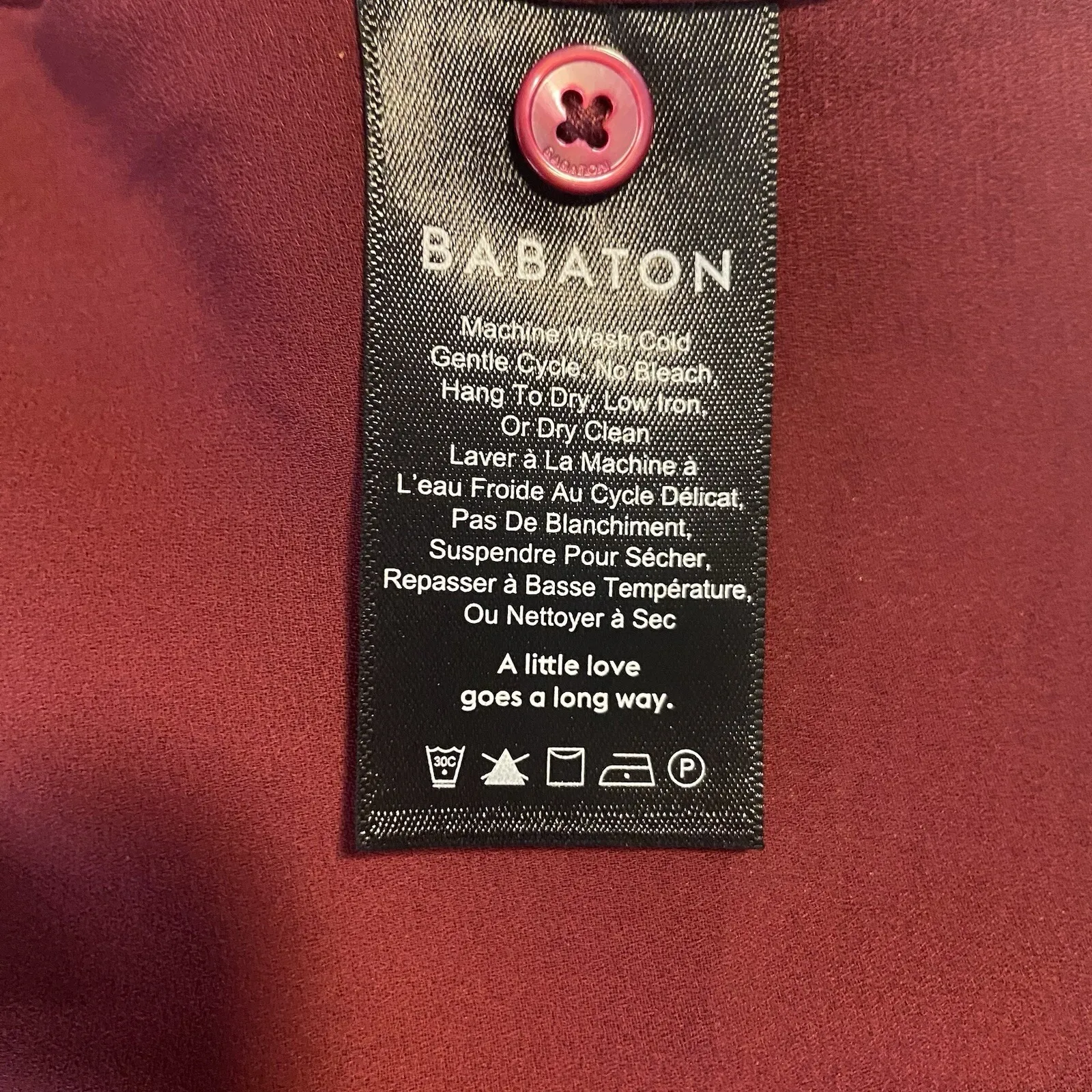 Aritzia Babaton Gene Women's Shirt Size L Maroon Long Sleeve Button Up‎ NEW NWT - Image 12