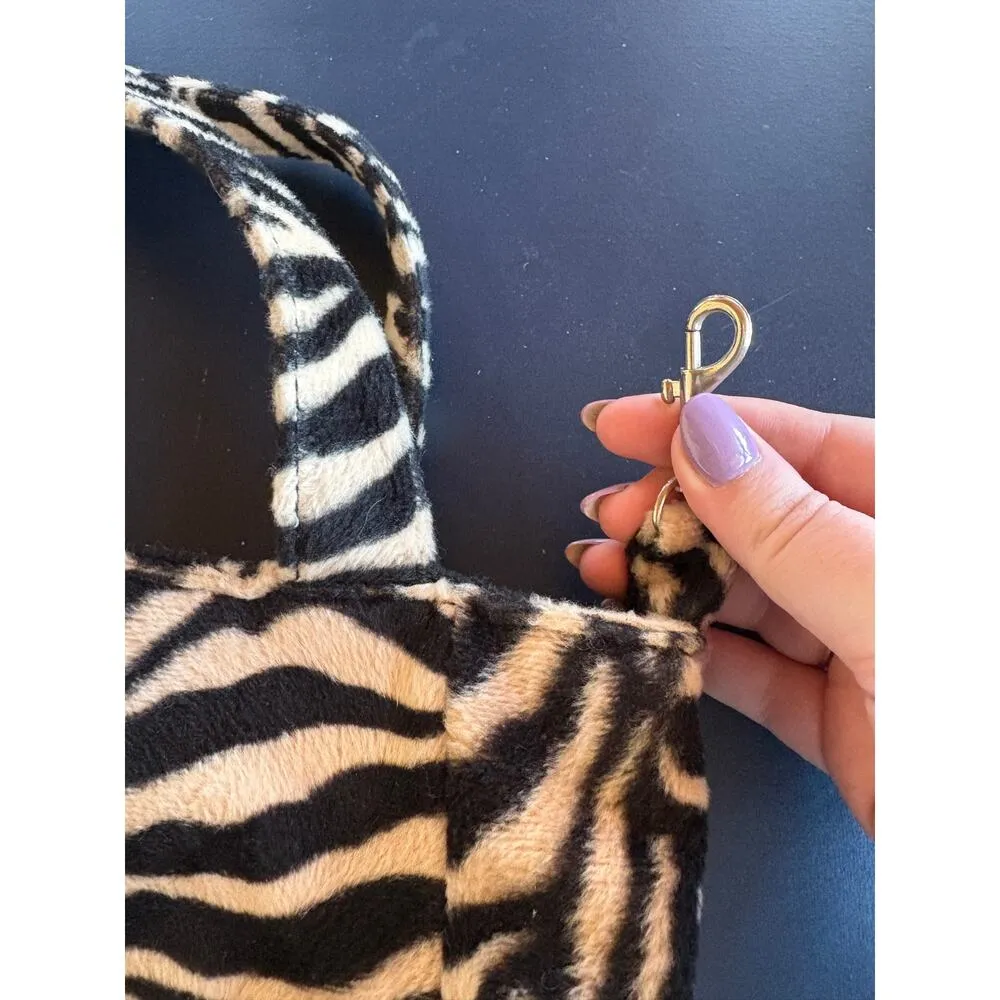 Y2K Tiger Print Shoulder Bag Furry Bratz 2000s Bimbocore Cheetah Girls Purse - Image 6