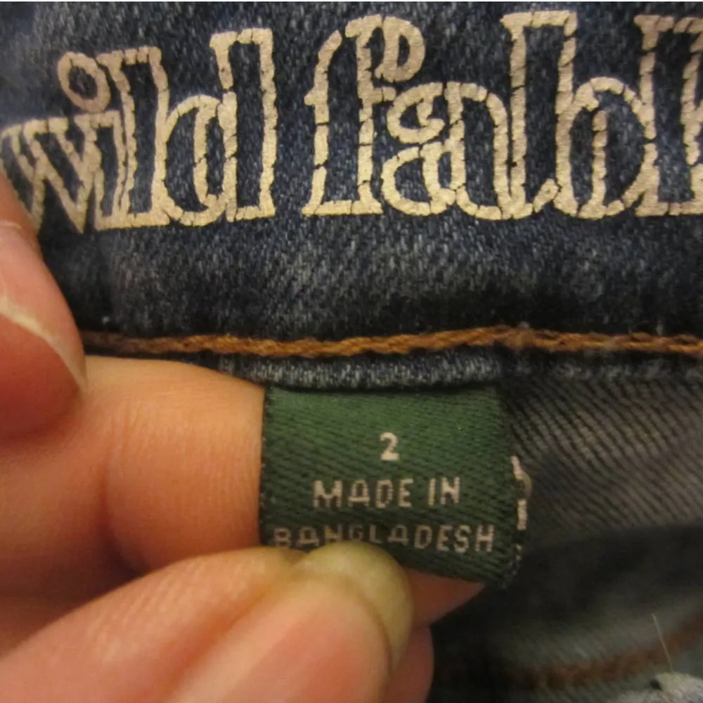 Wild Fable Hi Rise Skinny Dark Wash Distressed Denim Jeans Size 2 - Image 5