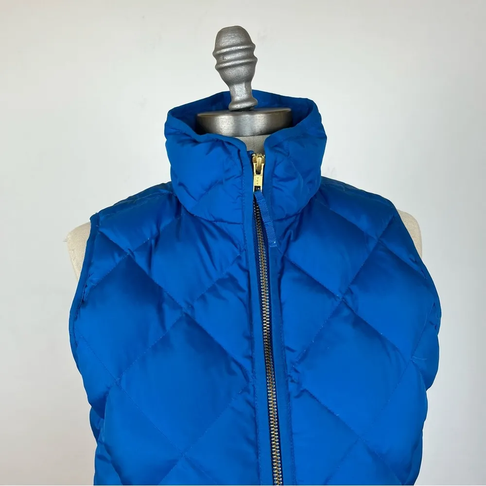 J. Crew Blue Excursion Quilted Down Vest - Image 3