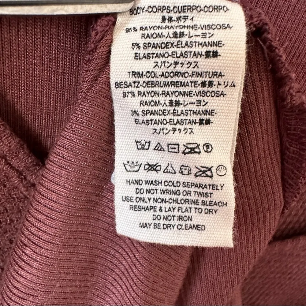 Free People Shirt Womens S Brown Venture Thermal Hi Low Hem Oversized Boho - Image 11