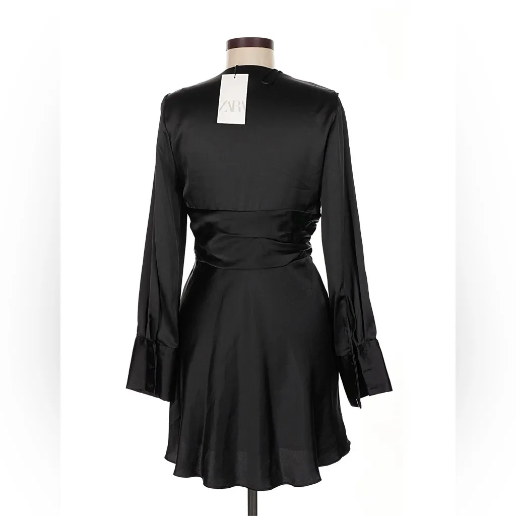 🖤 Zara Black Long Sleeve Mini Dress | Size Medium | NWT - Image 2