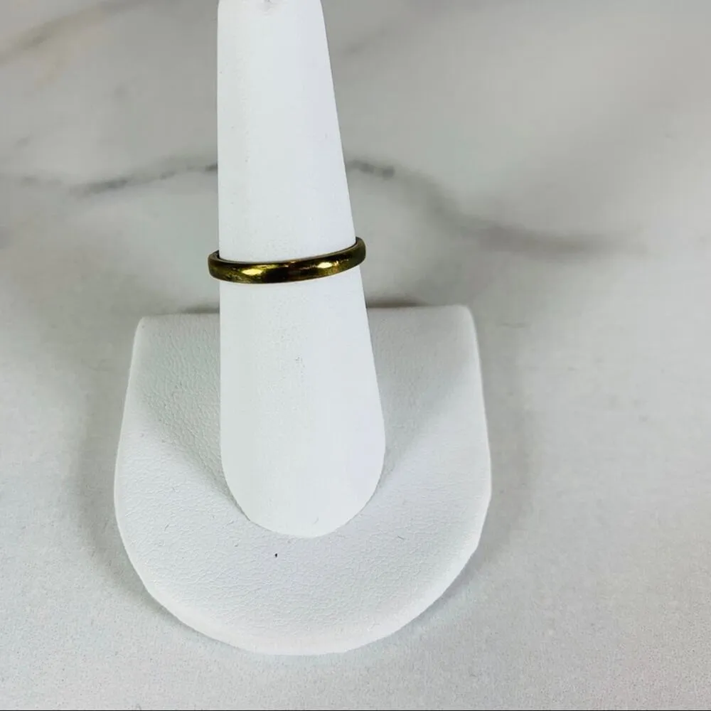 Twin Turquoise Stone Rectangle Romantic Ring Sz 7 Blue - Image 3