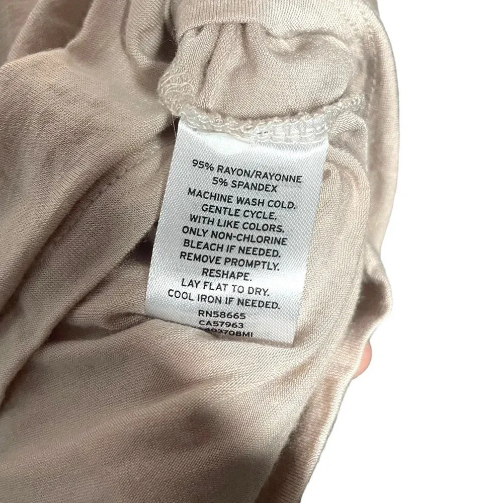 Halogen Keyhole Split Back Vent Long Sleeve Top in Blush Beige Size M - Image 8