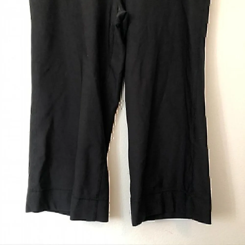 NIKE Fit Dry Dri-Fit Be Strong Athletic Capri Pants Solid Black Activewear Small - Image 4