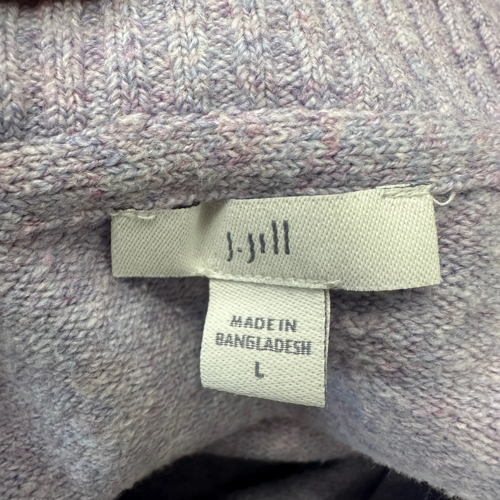 J. Jill Lavender Crew Neck Long Sleeve Knit Sweater Cozy Pullover Women'sā Large Purple - Image 6