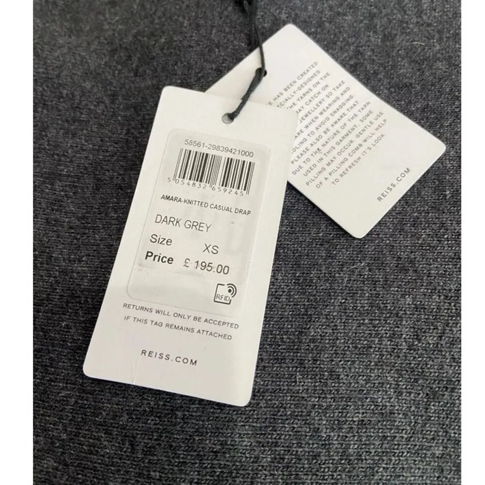 Reiss Ribbed Sweater Dress Wool Alpaca Blend One Shoulder, A03, NWT, $168 - Image 6