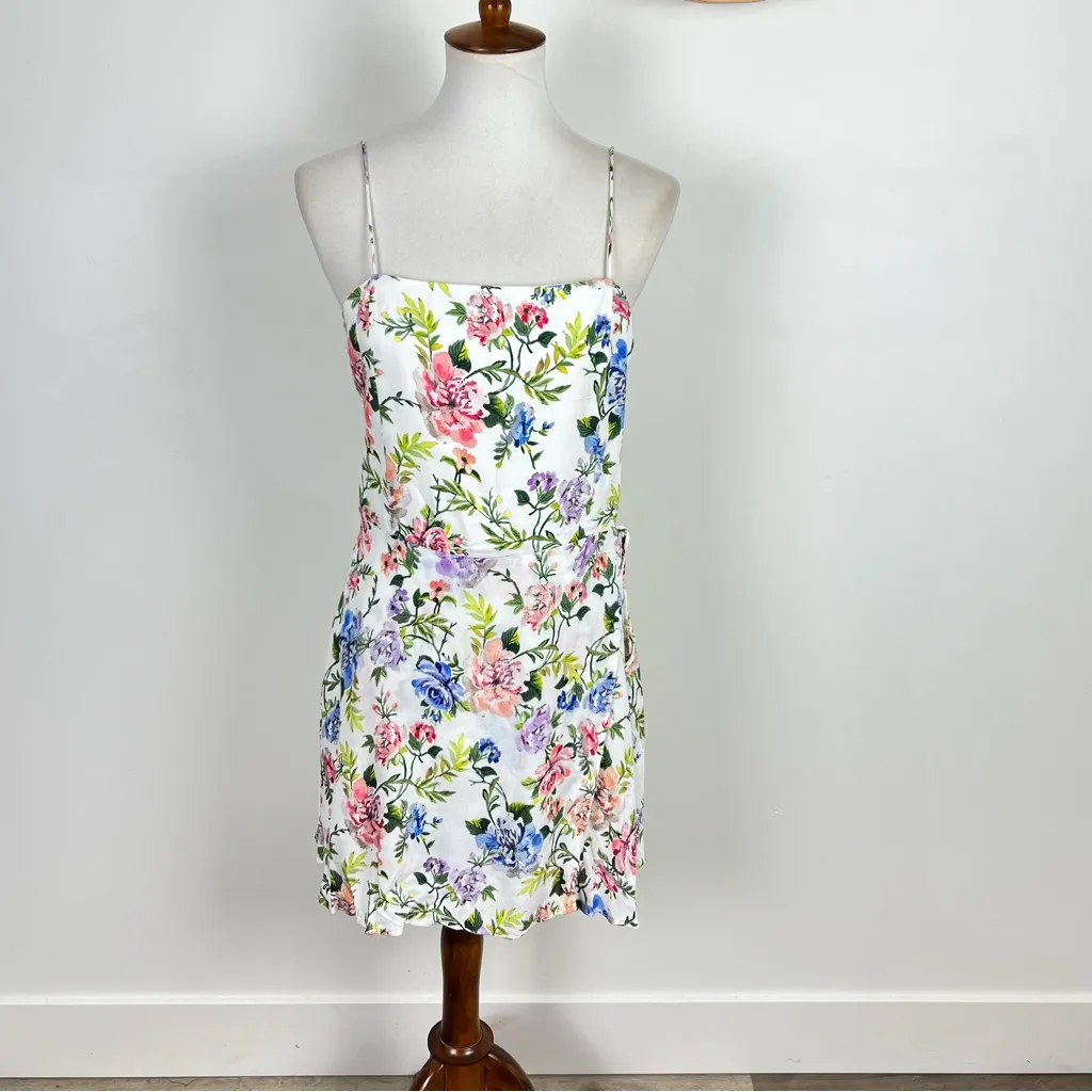 ALICE + OLIVIA Trixie Wrap-effect Floral Crepe De Chine Size 10 Garden Girl - Image 10