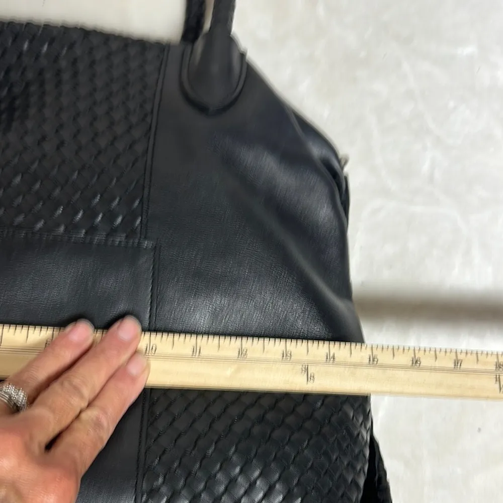 PATRICIA NASH SLOUCHY DISTRESSED 3 WAY WEAVE PALOMA HANDBAG Black with Dustbag - Image 5