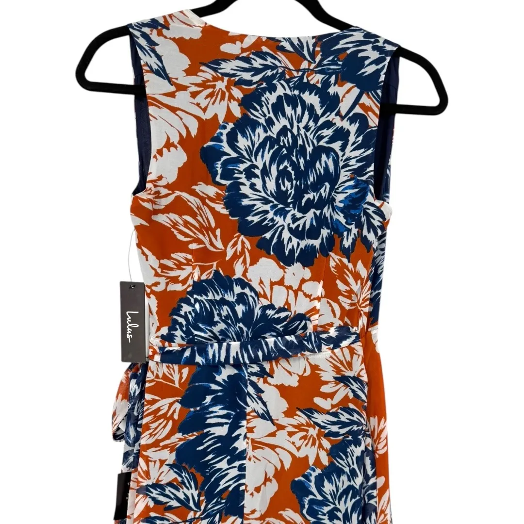 NWT Lulus Desert Trip Floral High-Low Sleeveless Wrap Dress Size XS Feminine‎ - Image 12
