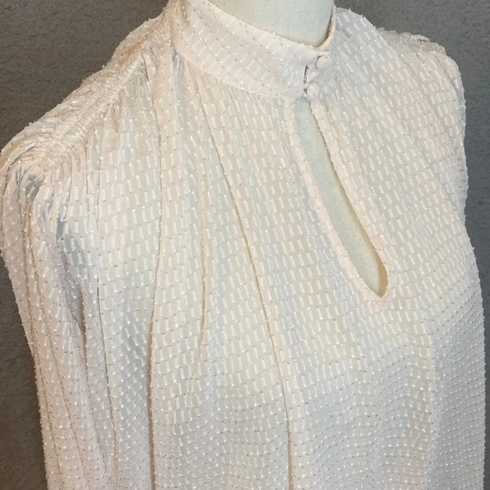 House of Harlow x Revolve Bonet Blouse Blush Pink XS Boho - Image 13