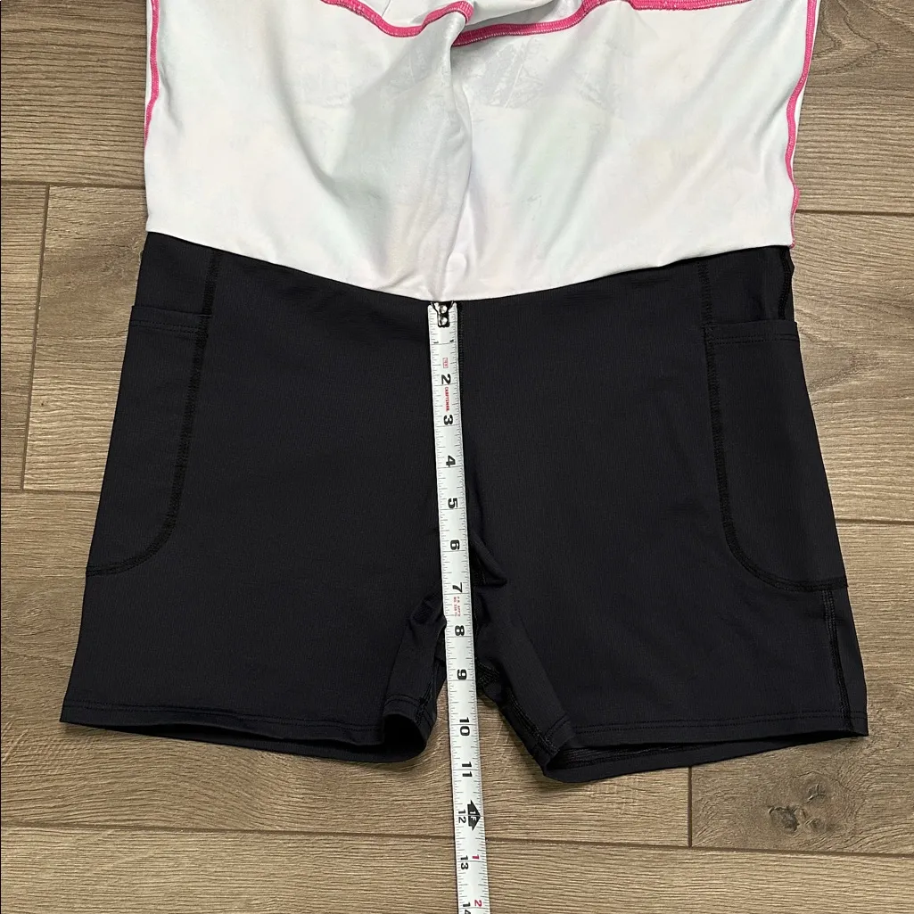 Dona Jo JoJo High Rise Surreal Pleated Multicolor Skirt Skort Size‎ Large Pink - Image 9