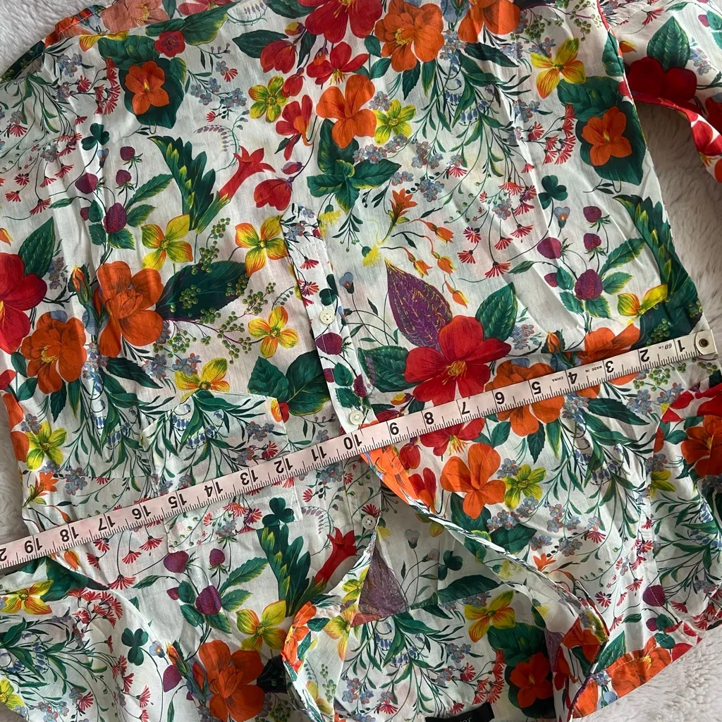 J. Crew Classic popover shirt in Ratti® island botanical print Size M White Size M - Image 6