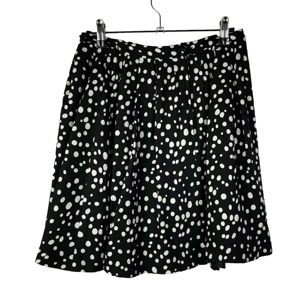 Forever 21 Black & White Polka Dot Circle Mini Skirt S - Image 2