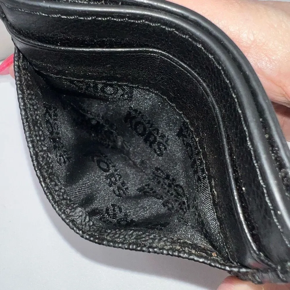 Michael Kors Black Leather Card Case - Image 4